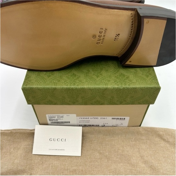 Gucci Horsebit 1953 leather loafers size 11.5 fits 12.5 US made in Italy main image 7